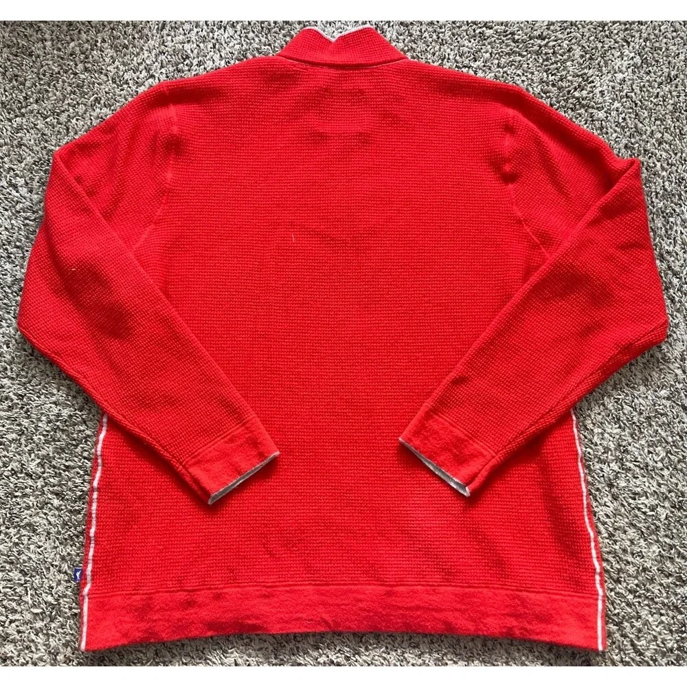 Tommy Bahama 1/4 Zip Pullover Mens XL 100% Cashmere Reddish- Orange - Picture 10 of 12